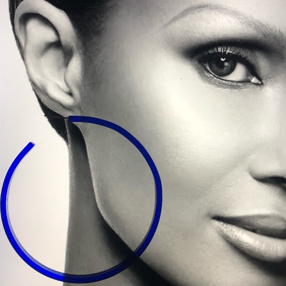 Cobalt Blue Hoops - Earrings